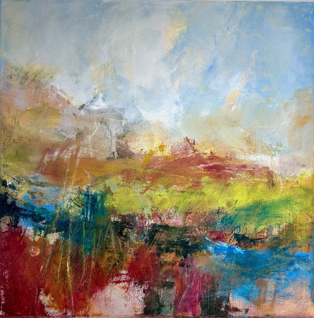 Landschaft multicolor, 50 x 50 cm auf Leinwand