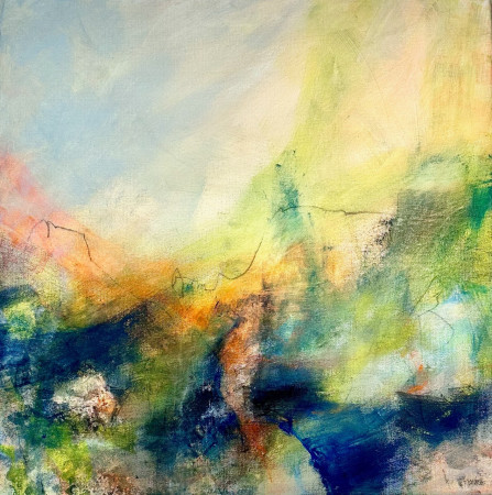Landschaft "Aufstieg", 50 x 50 cm