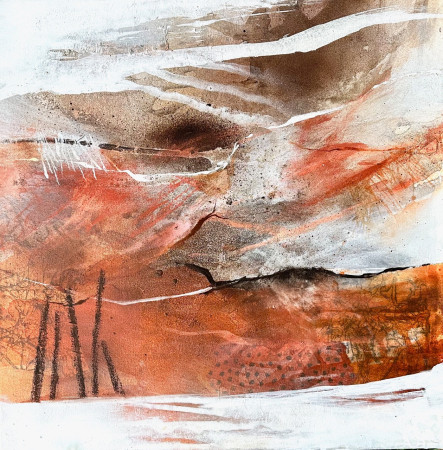 Crete Senesi 1, 50 x 50 cm Mischtechnik auf  Leinwand